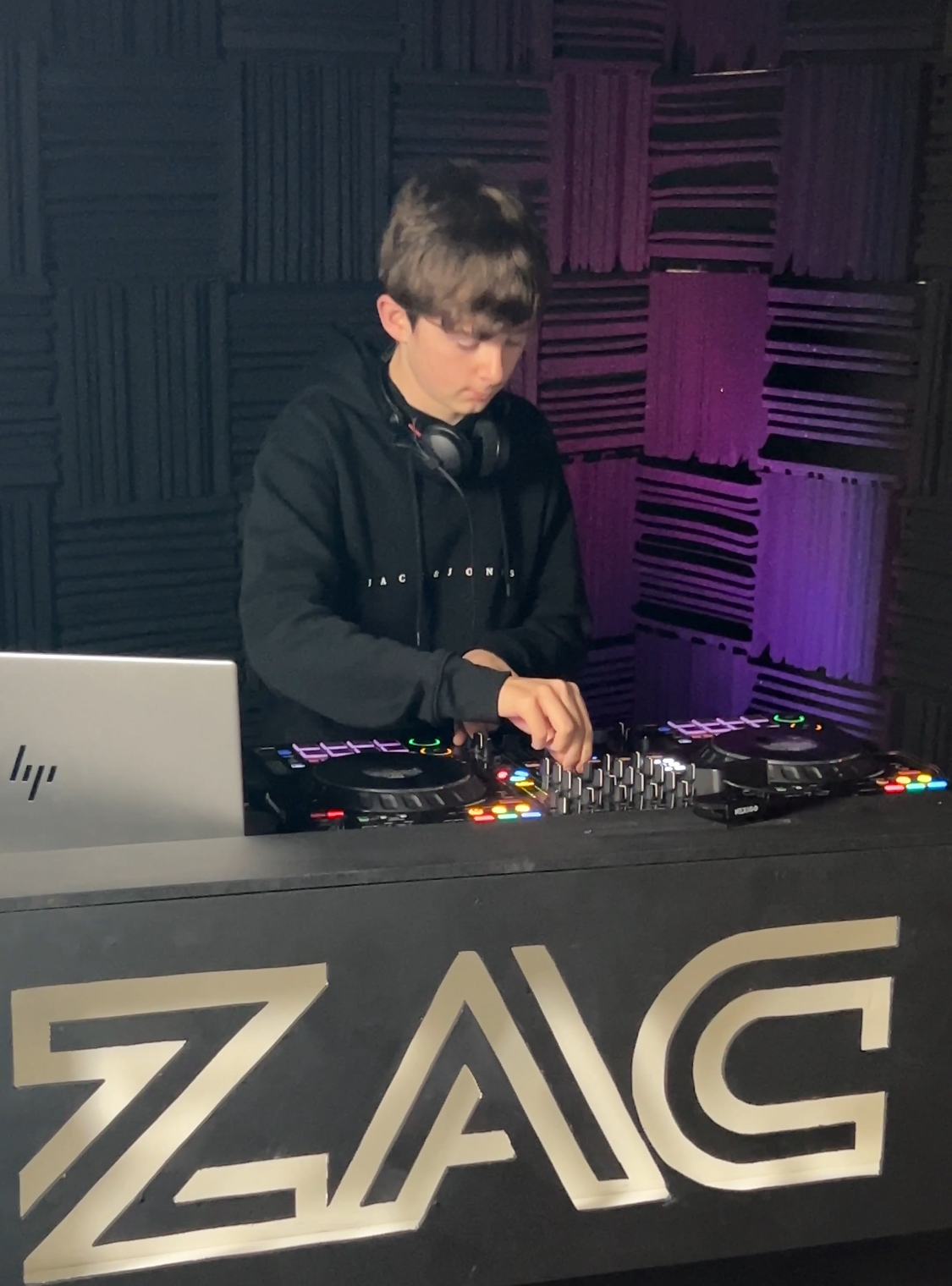 Zac Harris DJ studio — tech house production setup